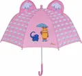 Produktbild: 3D Regenschirm die Maus & Elefant  rosa, Kinderschirm, Mädchen 3D Motiv