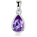 Produktbild: Materia Amethyst Anhänger Tropfen Kettenanhänger Silber 925 lila KA-274-Lila