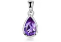 Produktbild: Materia Kettenanhänger Tropfen Amethyst Edelstein Lila KA-274, 925 Sterling Silber, rhodiniert