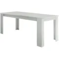 Produktbild: Ausziehbarer Esstisch Dkouamé, Ausziehbare Konsole bis zu 12 Sitzplätzen, ausziehbare Konsole 100 %  Italy, cm 160/210x90h75, Lärche glänzend w... - Weiß