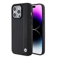 Produktbild: CG Mobile BMW Schutzhülle für iPhone 15 Pro Max – Lederhülle mit Zeichenstruktur und Streifenmuster – kratzfest, sturzfest – stoßfest – vollständig schlanke Stoßstangen-Rückabdeckung für iPhone 15 Pro