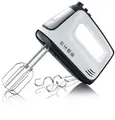 Produktbild: Severin HM 3830 Handmixer, 400W, 5 Geschwindigkeitsstufen, Turbo-Stufe, weiß-schwarz/Edelstahl