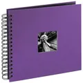 Produktbild: Hama Fotoalbum 28x24 cm (Spiral-Album mit 50 schwarzen Seiten, Fotobuch mit Pergamin-Trennblättern, Album zum Einkleben und Selbstgestalten) lila