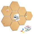 Produktbild: Pinnwand Kork 8 Stück Korktafel Korkwand DIY Sechseckige Korkplatte mit 50 Stück
