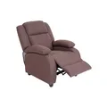Produktbild: Fernsehsessel Glasgow, Relaxsessel Liege Sessel, Stoff/Textil ~ mahagony
