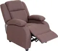 Produktbild: Fernsehsessel Glasgow, Relaxsessel Liege Sessel, Stoff/Textil mahagony