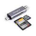 Produktbild: Integral microSD- & SD-Speicherkartenleser Adapter - Dual-Ende USB 3.0 & USB-C - Für iPhone 15/16 Plus/Pro/Pro Max, MacBook Pro/Air M1/M2/M3/M4, iPad, PC, Laptop, Smartphone