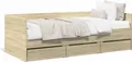 Produktbild: vidaXL Tagesbett mit Schubladen ohne Matratze Sonoma-Eiche 90x200 cm