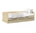 Produktbild: vidaXL Bett, Tagesbett mit Schubladen Sonoma-Eiche 90x200 cm Holzwerkstoff