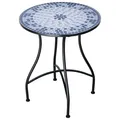 Produktbild: Mosaik Gartentisch Rund Metall 60 cm Mosaiktisch Garten Balkontisch Bistrotisch