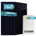 Produktbild: SUNNIVA 4.0 kW Solaranlage, 8x 500 W Solarmodule Fullblack Bifacial, Wechselrichter SolarEdge SE4K (3-phasig)