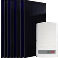 Produktbild: SUNNIVA 4 kW Solaranlage 8x 500 W Fullblack Bifacial Module SolarEdge SE4K 3-phasiger String-Wechselrichter