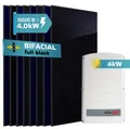 Produktbild: SUNNIVA® 4.0 kW Solaranlage, 8x 500 W Solarmodule Fullblack Bifacial, Wechselrichter SolarEdge SE4K (3-phasig)