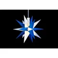 Produktbild: Sterntaler Dekostern Weihnachtsstern Mini-Stern Kunststoff 18-Zacker 12cm Innen LED Batterie mit Timer & Fernbedienung Weiß-blau
