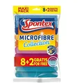 Produktbild: Spontex Microfibre Allzwecktücher 8+2 Gratis, 10er Pack - bunte Mikrofasertücher