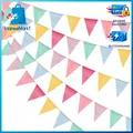 Produktbild: Wimpelkette 20m 60 Flaggen Wetterfest Girlande Regenbogen Deko für Kinderzimmer