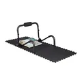 Produktbild: Relaxdays 48 Bodenschutzmatten 30x30cm, 4,3m², erweiterbar, stoßdämpfende Schutz Unterlagen für Fitnessgeräte, Stärke 1cm, schwarz