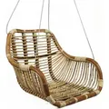Produktbild: Hängesessel Hängestuhl Hängesitz Hängeschaukel Rattan 66x65x49cm 300600 - Braun