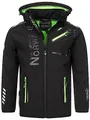 Produktbild: Geographical Norway Herren Herbst Winter Jacke Softshell Jacke Outdoor Regen Übergangs, Farbe:Schwarz, Größe:XXL