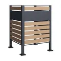 Produktbild: ESTEXO Mülltonnenverkleidung Mülltonnenbox Mülltonnenzaun 120 cm Garten Flexibler Sichtschutz erweiterbar (4 Pfosten + 3 Elemente)