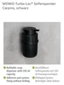 Produktbild: WENKO Wand-Seifenspender BPA Frei Schwarz Kunststoff Turbo-Loc nachfüllbar 250ml