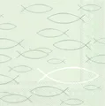 Produktbild: 20 Servietten Fische grau Kommunion Konfirmation Taufe Tischdeko Motiv 33x33cm