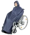 Produktbild: Maximex Rollstuhl-Regencape, Regenponcho zum Überwerfen, Mit Reflektoren, Schutz vor Nässe und Schmutz, Polyester, 135 x 132 x 1 cm, Universalgröße