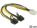 Produktbild: Strom Adapter Kabel PCI Express Stromversorgung 6 Pin Buchse - 2 x 8 Pin Stecker