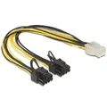 Produktbild: Delock Kabel Power PCIe 6 pin Bu > 2x 8 pin St # 83433