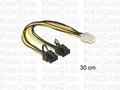 Produktbild: Delock 83433 PCI Express Stromversorgung 6 Pin Buchse auf 2 x 8 Pin Stecker