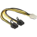 Produktbild: Delock 83433 Kabel PCI Express Stromversorgung 6 Pin Buchse > 2 x 8 Pin Stecker