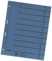 Produktbild: Trennblatt A4 blau 250g Falken 240 x 300mm schwarzer Organisationsdruck 1091418-BL