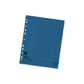 Produktbild: Original Falken 100er Pack Trennblätter. Made in Germany. Aus Recycling-Karton für DIN A4 blau Trennlaschen Trennblätter Ordner Register Kalender Blauer Engel