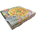 Produktbild: NoblesBox Karton Pizzakarton, Pizzaschachtel, 50-200 Stück, Stabile, Kraft, Pizza, Box, Pizzeria, Grau 24 cm x 24 cm x 4 cm