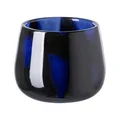 Produktbild: Fink Teelichthalter Ø 14 cm schwarz-blau rund Glas Teelicht-Windlicht Kerzenglas