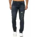 Produktbild: Reslad Destroyed-Jeans Reslad Jeans Herren Destroyed Slim Fit Herren-Hose Jeanshose Männer Destroyed Look Stretch Slim Fit Jeans blau 30