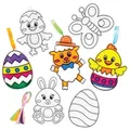 Produktbild: Deko-Anhänger Ostern mit Buntglas-Effekt (pro Set 10) Bastelaktivitäten zu Ostern