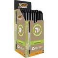 Produktbild: Bic Clic Stic Black Clip-on retractable ballpoint pen Medium (Schwarz, 50 x) (3086123175884)