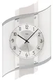 Produktbild: AMS 5516 Wanduhr Funk Funkwanduhr analog silbern mit Glas modern