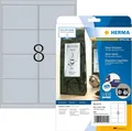 Produktbild: HERMA 4114 Wetterfeste Folienetiketten silber, 25 Blatt, 99,1 x 67,7 mm, 8 pro A