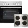 Produktbild: Respekta - Backofen Herdset Einbau Set Kochfeld Edelstahl 3 Stufen 55 l EB6000IXN