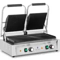 Produktbild: Royal Catering Doppel Kontaktgrill - 3.600 W - geriffelt