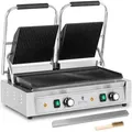 Produktbild: Royal Catering - Doppel Kontaktgrill Geriffelt Gastro 3600 W 50 - 300 °c Profi Elektro Grill