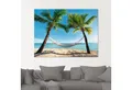 Produktbild: Artland Glasbild Palmenstrand Karibik mit Hängematte, Amerika (1 St), in verschiedenen Größen