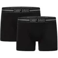 Produktbild: CAMP DAVID Herren Boxershorts, 2er Pack - Comfort Cotton Boxershorts 2P, Logo Schwarz M