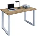 Produktbild: VCM Holz Schreibtisch | H. 76 x B. 110 x T. 80 cm | Computertisch schlicht | Füße aus hochwertigem Metall | Arbeitstisch | Büromöbel - Lona U