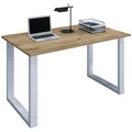 Produktbild: VCM Holz Schreibtisch H. 76 x B. 110 x T. 80 cm Computertisch schlicht Füße aus hochwertigem Metall Arbeitstisch Büromöbel - Lona U