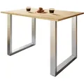 Produktbild: Mid.you Schreibtisch, Silber, Honigeiche, Holzwerkstoff, rechteckig, Kufe, 80x76x110 cm, Arbeitszimmer, Schreibtische, Bürotische