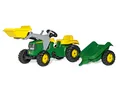 Produktbild: Rolly Toys Trettraktor rollyKid John Deere mit Anhänger + Frontlader, Traktor