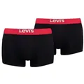 Produktbild: Levi's® Trunk LEVIS MEN SOLID BASIC TRUNK ORG CO 2P (Packung, 2er Pack) mit breitem Logobund schwarz XL